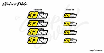 STICKERS NOM PILOTE K1