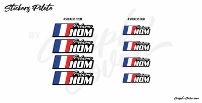 STICKERS NOM PILOTE K4