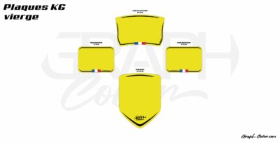 PLAQUES SANS NUMERO POUR KARTING KG