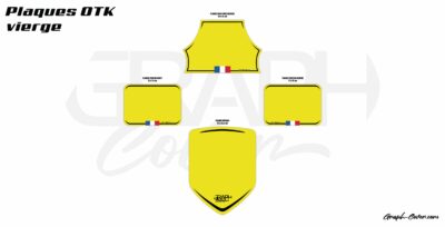 PLAQUES SANS NUMERO POUR KARTING OTK