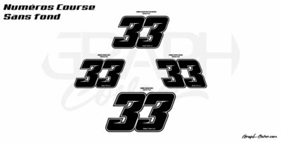 NUMERO DE COURSE SANS FOND
