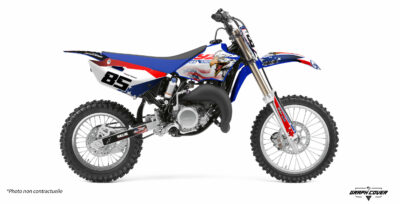 Kit déco moto-cross personnalisé motocross YAMAHA YZ 85. Livraison rapide, qualité professionnelle, résistant aux UV, pose facile, fabriqué en France