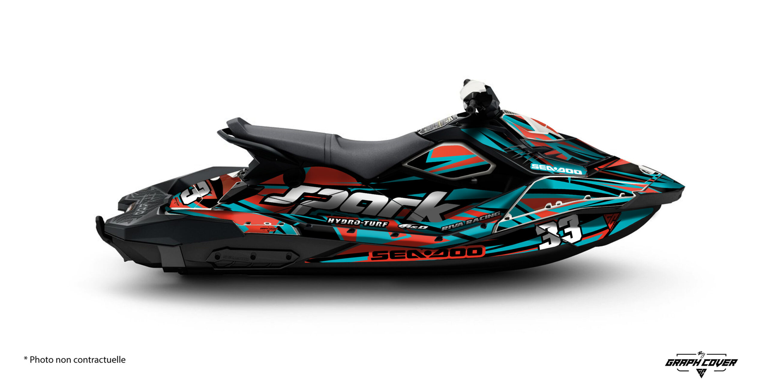 kit-deco-jet-ski-seadoo-spark-electro-rouge-turquoise-3D