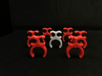 K344 SUPPORT 2 DURITES OUVERTES Ø9 CLIPS Ø18
