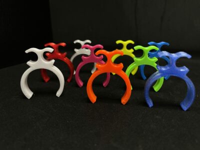 K346 SUPPORT 2 DURITES OUVERTES Ø9 CLIPS Ø28