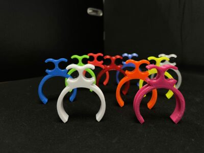 K347 SUPPORT 2 DURITES OUVERTES Ø9 CLIPS Ø30