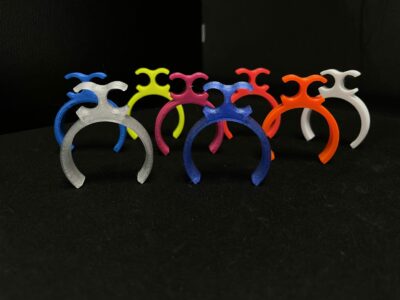 K348 SUPPORT 2 DURITES OUVERTES Ø9 CLIPS Ø32