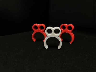 K362 SUPPORT DOUBLE DURITE CLIPS FERMES Ø23