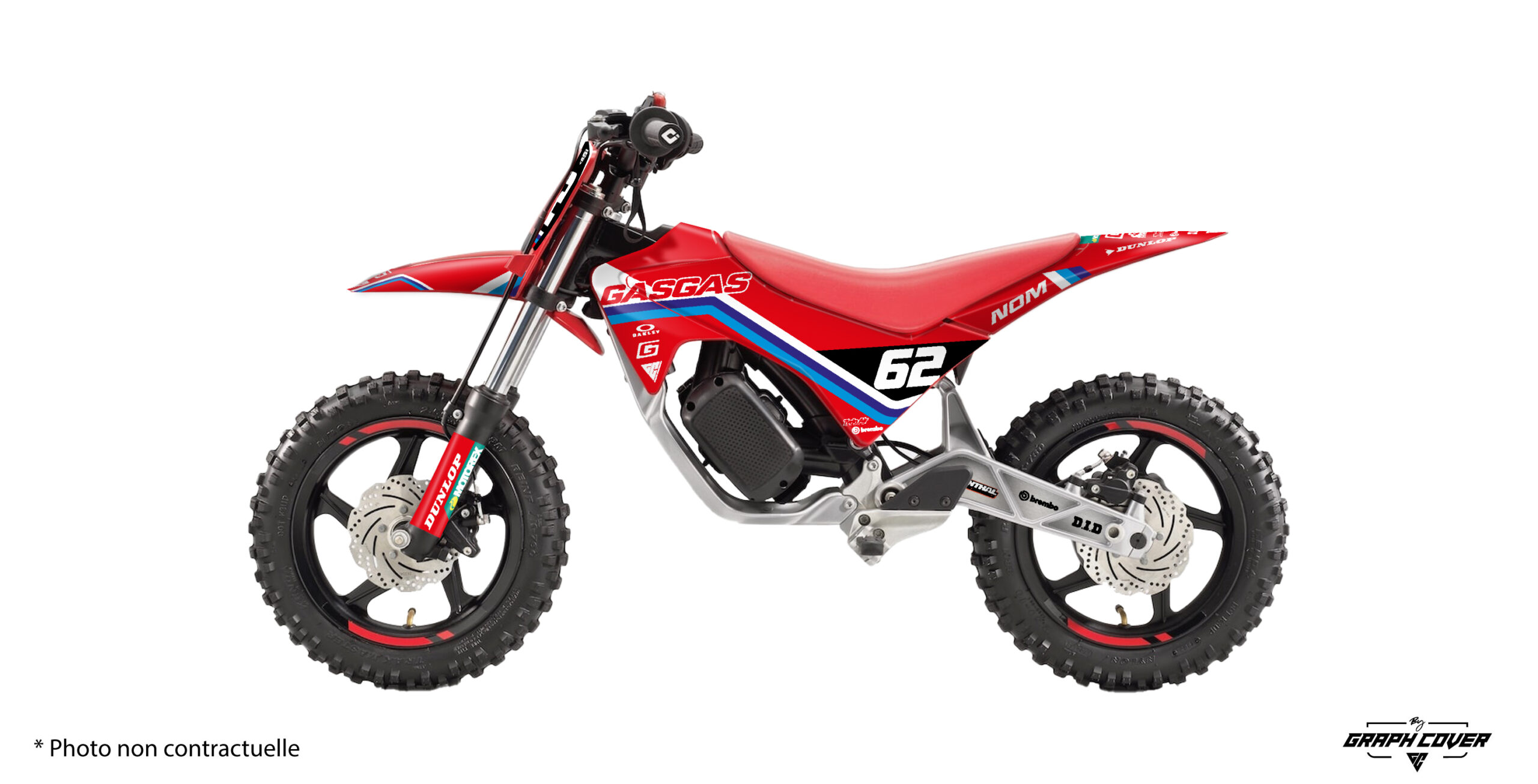 Gasgas-MC-E2-24+-Heritage-rouge-3D Offrez une touche d'élégance et de performance à la GasGas MC-E 2, la moto électrique pour enfants, grâce à notre kit déco Heritage disponible également sur les modèles adultes.