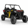 Maverick-Sport-Dust-jaune-3D Apportez une touche unique à votre Can-Am avec le kit déco Maverick Sport Dust. Inspiré des paysages désertiques, conçu pour les passionnés de tout-terrain.