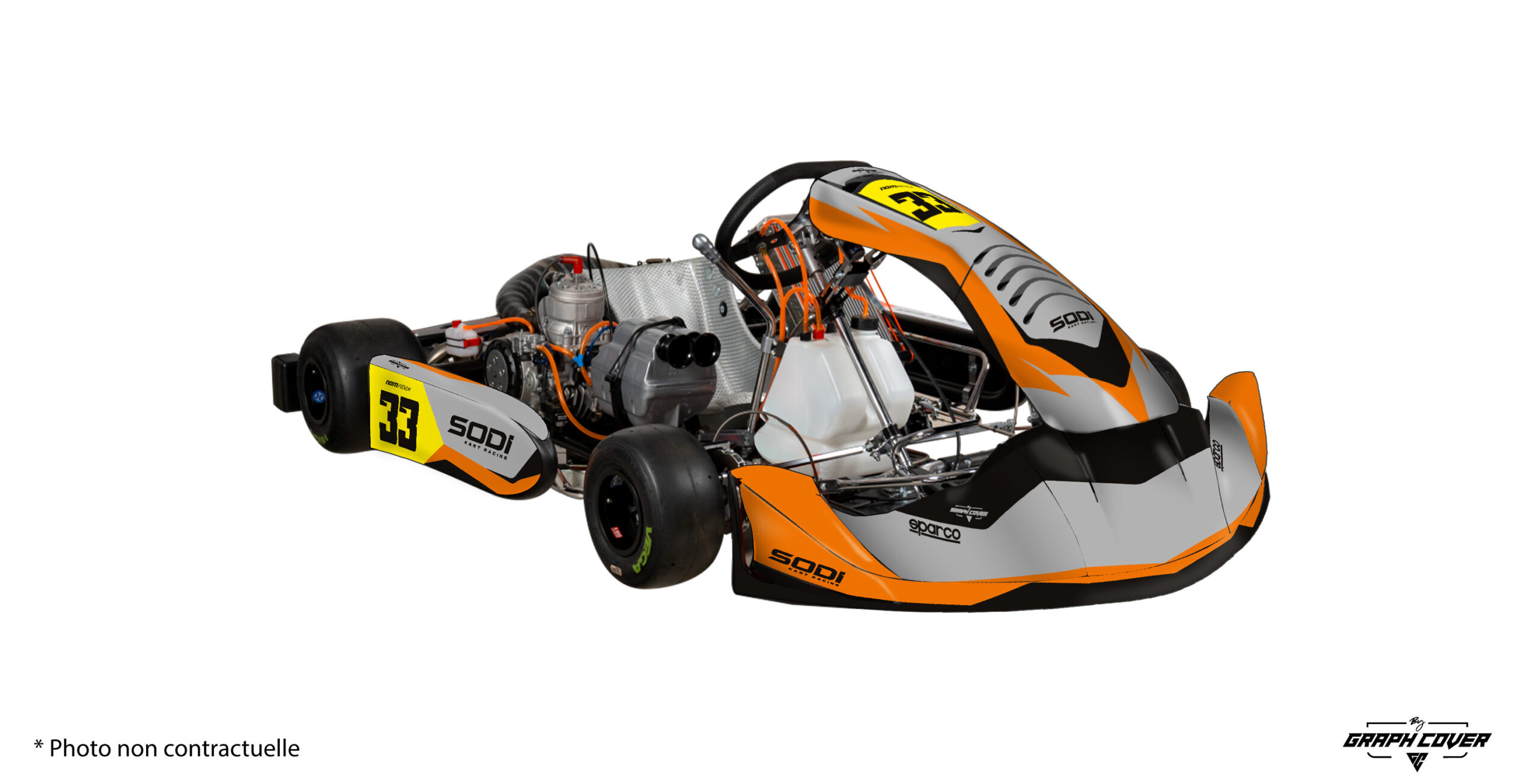 Kit Déco Karting Sodi: Son design percutant et personnalisable vous permet de rouler avec style, tout en protégeant votre véhicule des rayures et impacts.