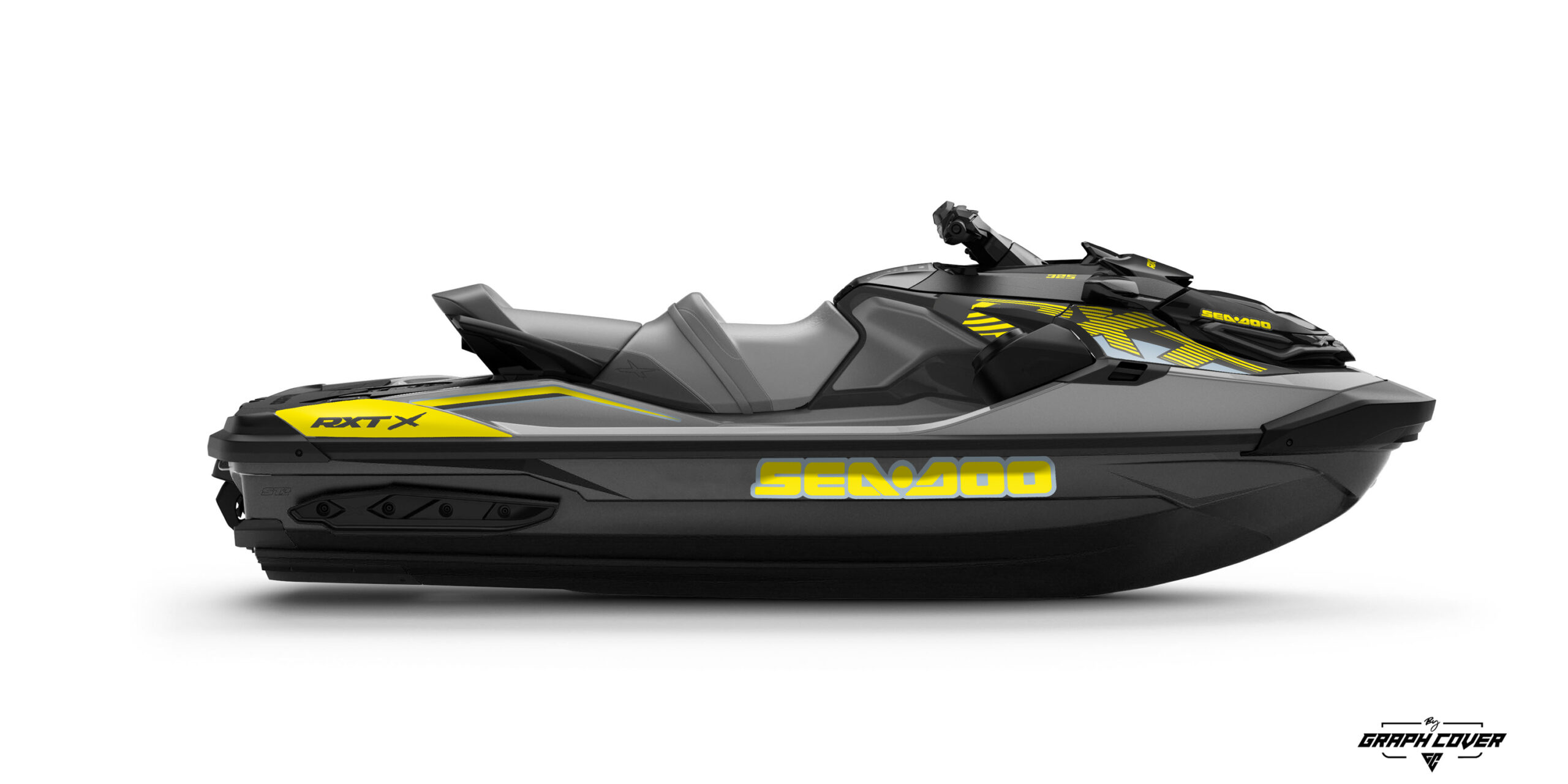 _RXT-325---18-à-21-Shred-Gris-Jaune-3D Offre un style puissant à ton jet-ski avec notre kit déco partiel RXT de la gamme Cut Series ! Un résultat léger mais percutant.