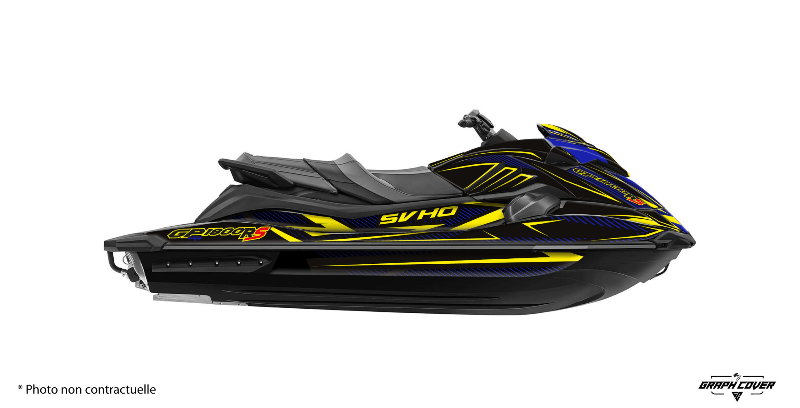 Yamaha-GP-1800-SVHO-Waverunner-2021+-Devil-Bleu-Jaune-3D Donne un look explosif à ton jet avec le kit déco Devil signé Graph Cover. Prêt à booster le look de ton jet ? Opte pour le Kit déco GP 1800R.
