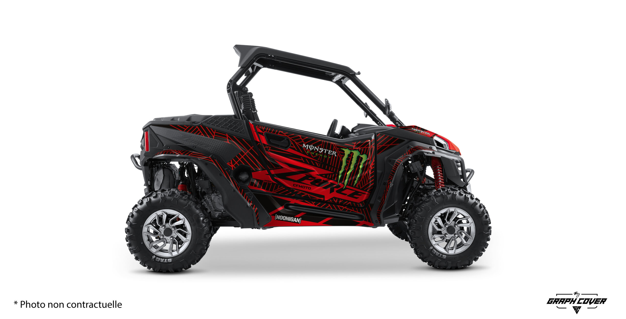CFMoto-ZForce-950-Sport-2-Seater-2023+-Revoc-Rouge-3D Donne une toute nouvelle identité à ton SSV CFMOTO Zforce 950 Sport grâce au kit déco complet "Revoc" exclusif signé Graph Cover.