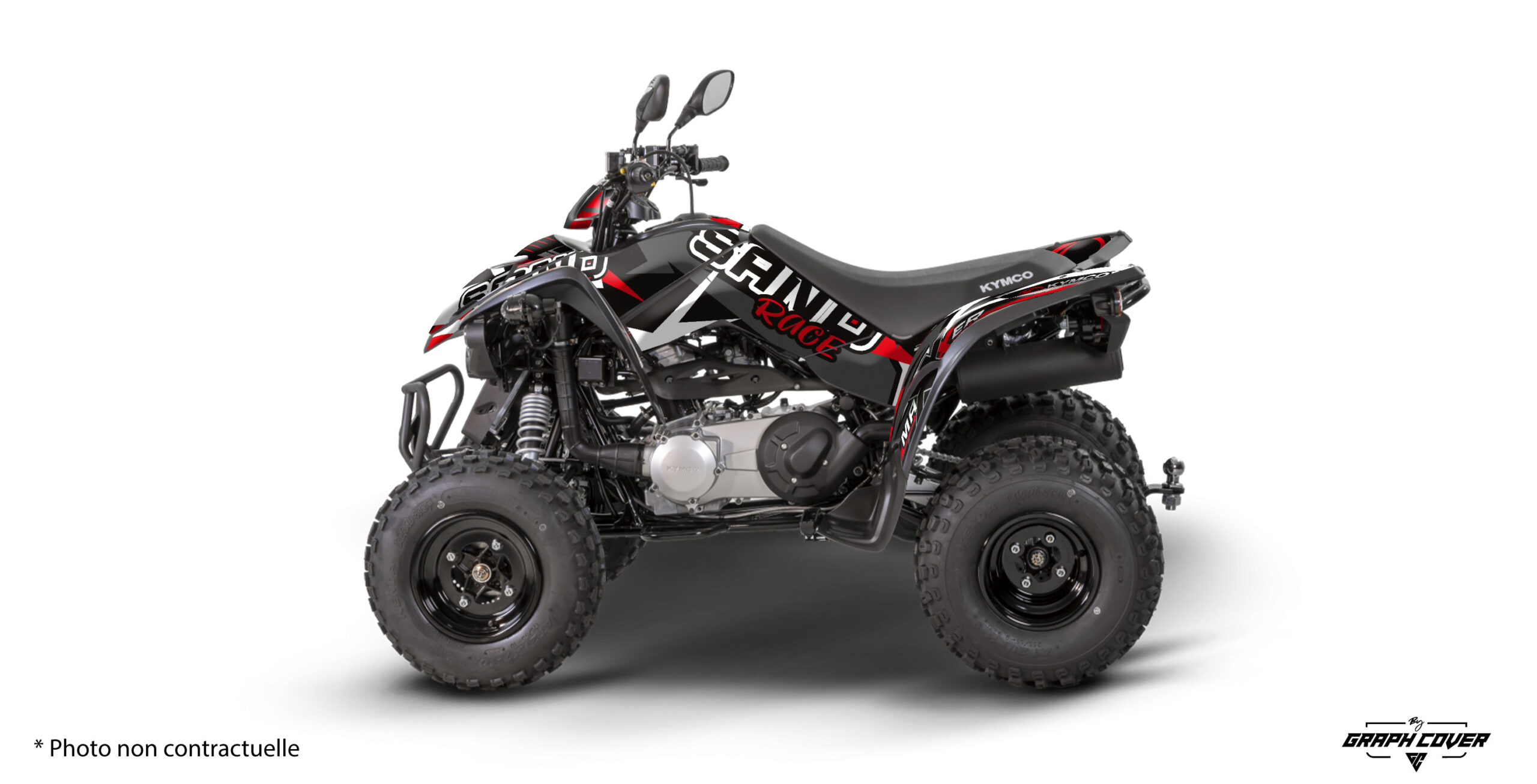 Maxxer-300---20+-Sand-Race-Rouge-3D Envie de donner du caractère à ton quad ? Le kit déco Maxxer 300 – Sand Race est fait pour toi. Ce kit existe en plusieurs coloris : jaune, rose ou rouge.
