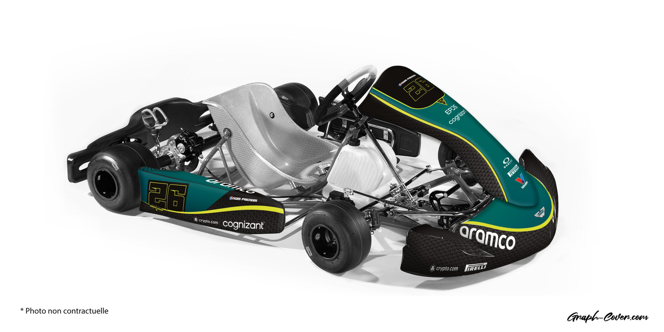Eurostar-Dynamica_Trackline_3D Affirmez votre style sur la piste avec le kit déco Kart Republic en version Trackline. Personnalisation possible (numero, logos, couleurs...).
