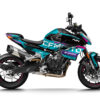 CF-MOTO-800NK-23+-GP3-Turquoise_3D- Transformez votre roadster en véritable machine de course grâce aux stickers CF Moto 800NK au design GP3. Disponible en finition brillante ou mate