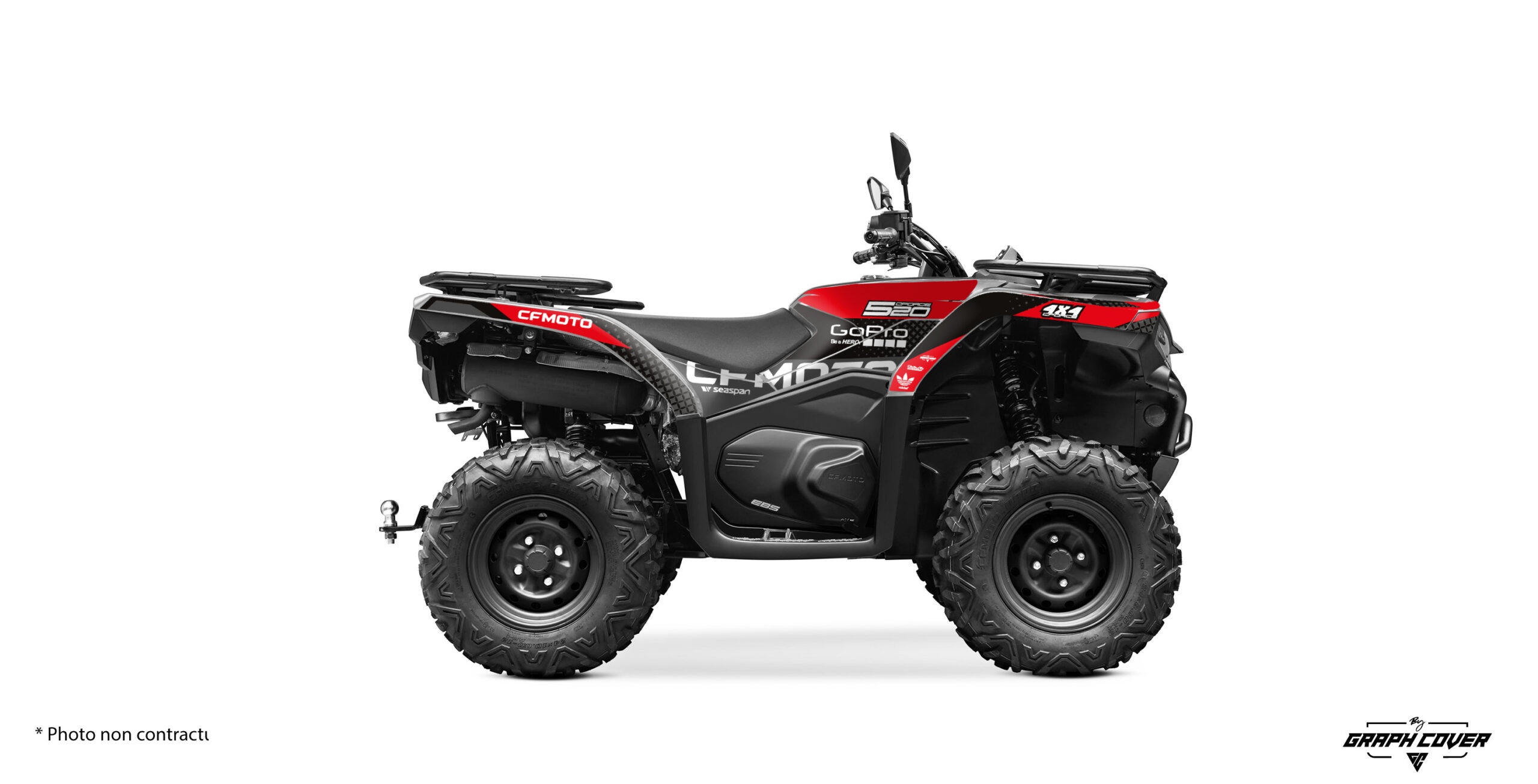 Boostez le style de votre quad avec le kit déco Cforce 450 modèle RACEWAY. Compatible 520 (2022+), vinyle ultra résistant, design dynamique. Personnalisez votre CF Moto dès maintenant.