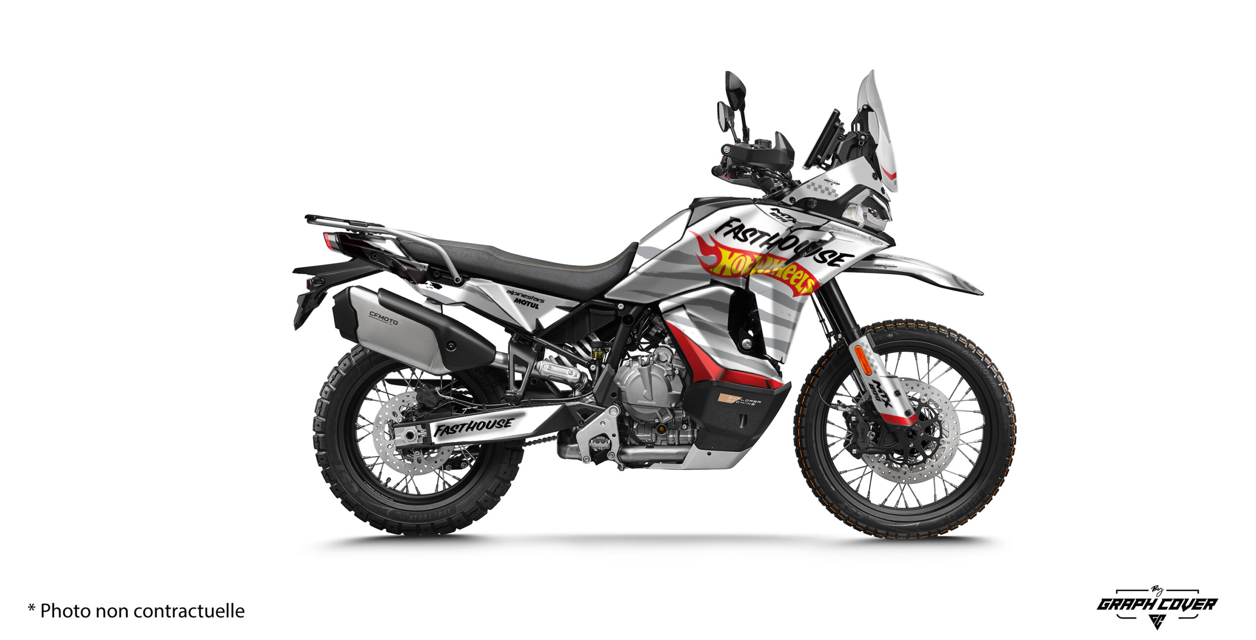 Avec ce kit déco CFMoto MTX 800, vous combinez passion, performance et esthétisme, tout en affirmant une personnalité forte sur la route.
