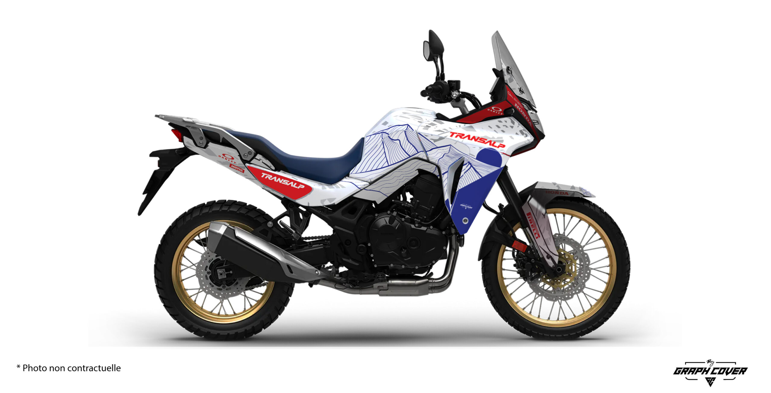 Apportez une nouvelle identité visuelle à votre moto avec le kit déco Honda Transalp au design Sandstorm. Disponible en finition brillante ou mate