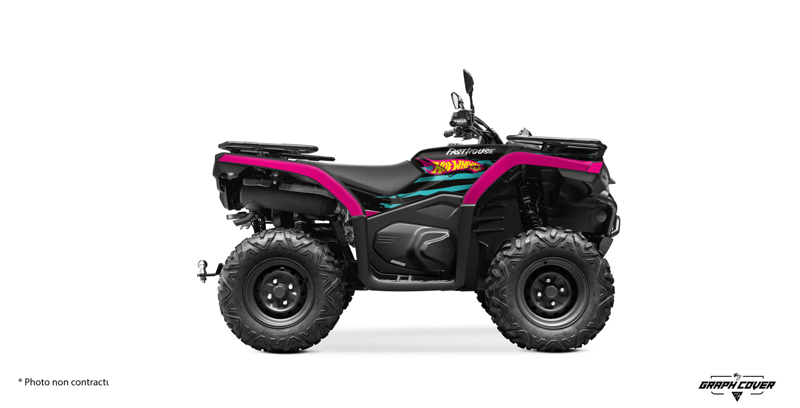 Apportez un style percutant à votre quad avec nos stickers Cforce 520 design FastWheels. Inspirée de l’univers Hot Wheels, cette déco explosive transforme votre machine en véritable bolide de course.