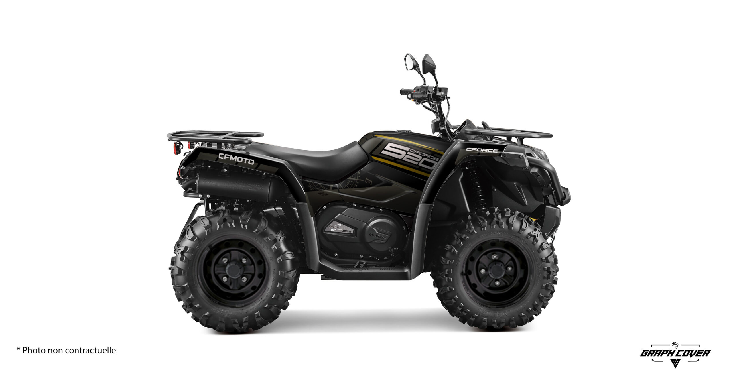 Transformez votre quad avec le kit déco Cf Moto Cforce 520 design Shopify, spécialement conçu pour les modèles 450 et 520, en version courte ou longue.