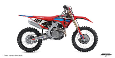 Affirme ton style sur la piste avec le Kit déco CRF 450 – Design Lodi, une création signée Graph Cover pensée pour les pilotes exigeants qui veulent allier performance, résistance et look factory.