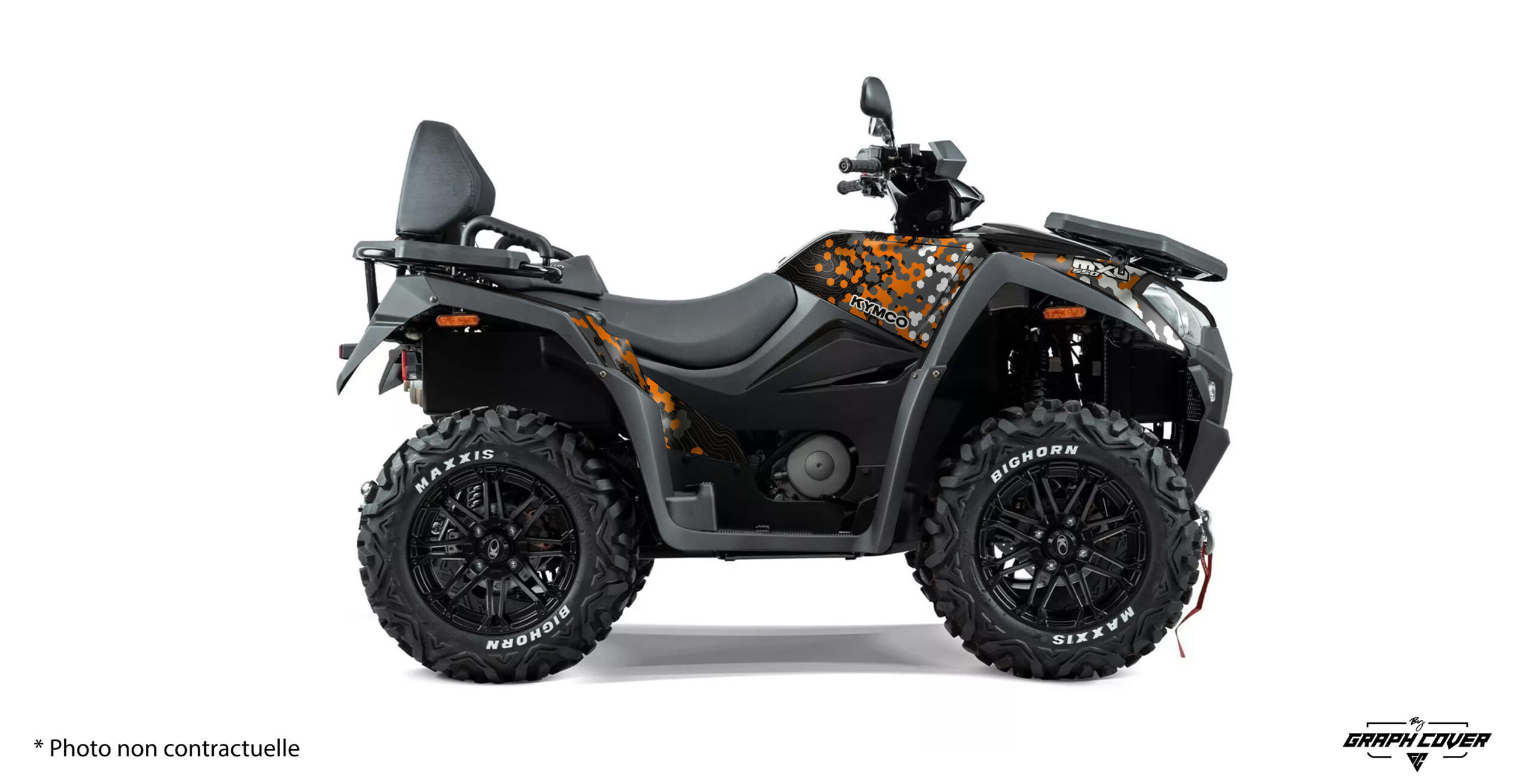 Le kit déco quad Kymco MXU transforme l’apparence de votre machine. Conçu pour les modèles MXU 550 et 700, ce kit apporte une identité visuelle forte.