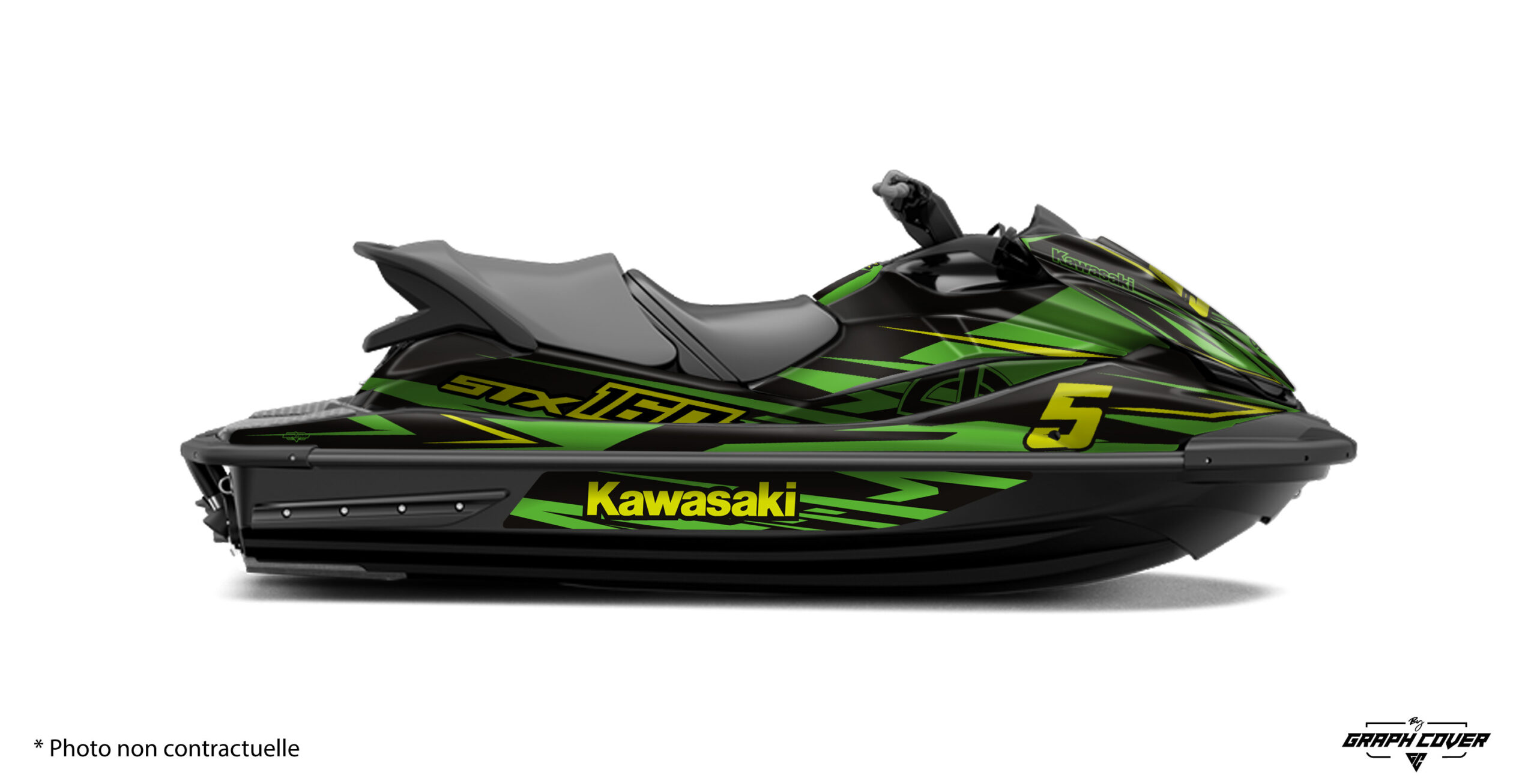 Stickers jet ski STX 160 Hayate : design racing personnalisable, finitions premium et look dynamique pour un jet ski unique sur l’eau.