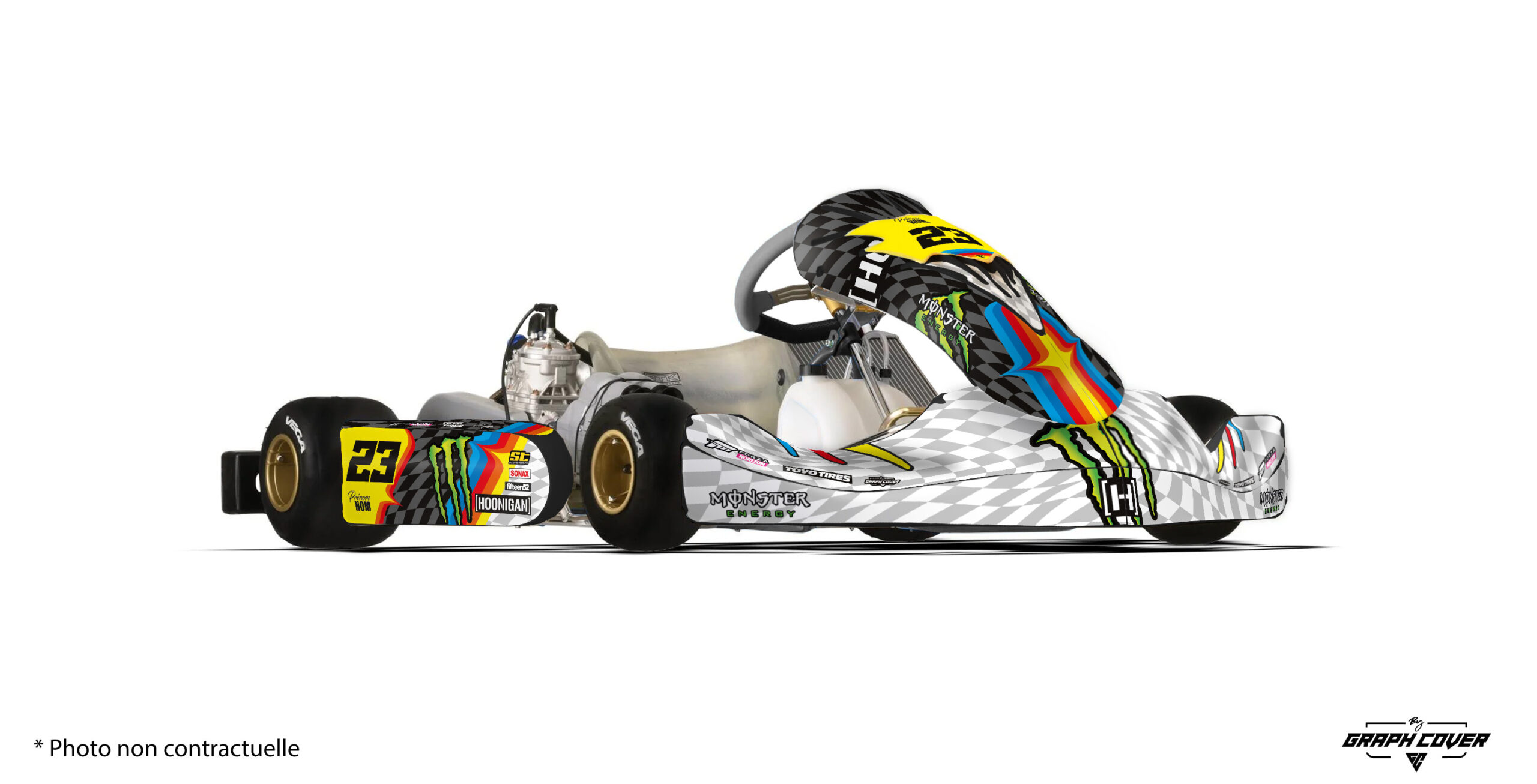 OTK-M11-KB-WRC_3D Découvrez le design KB WRC pour Karting M11 OTK Graph Cover. Style hoonigan inspiré, vinyles premium et finitions sur mesure pour un kart au look puissant.