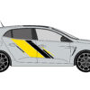 RMEG4RSSLASH3D Kit Stickers Racing Mégane design Slash : bandes latérales sport, look Renault Sport. Couleurs au choix, finitions premium, pose intermédiaire.