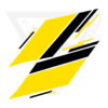 RMEG4RSSLASHP Kit Stickers Racing Mégane design Slash bandes latérales sport noir jaune