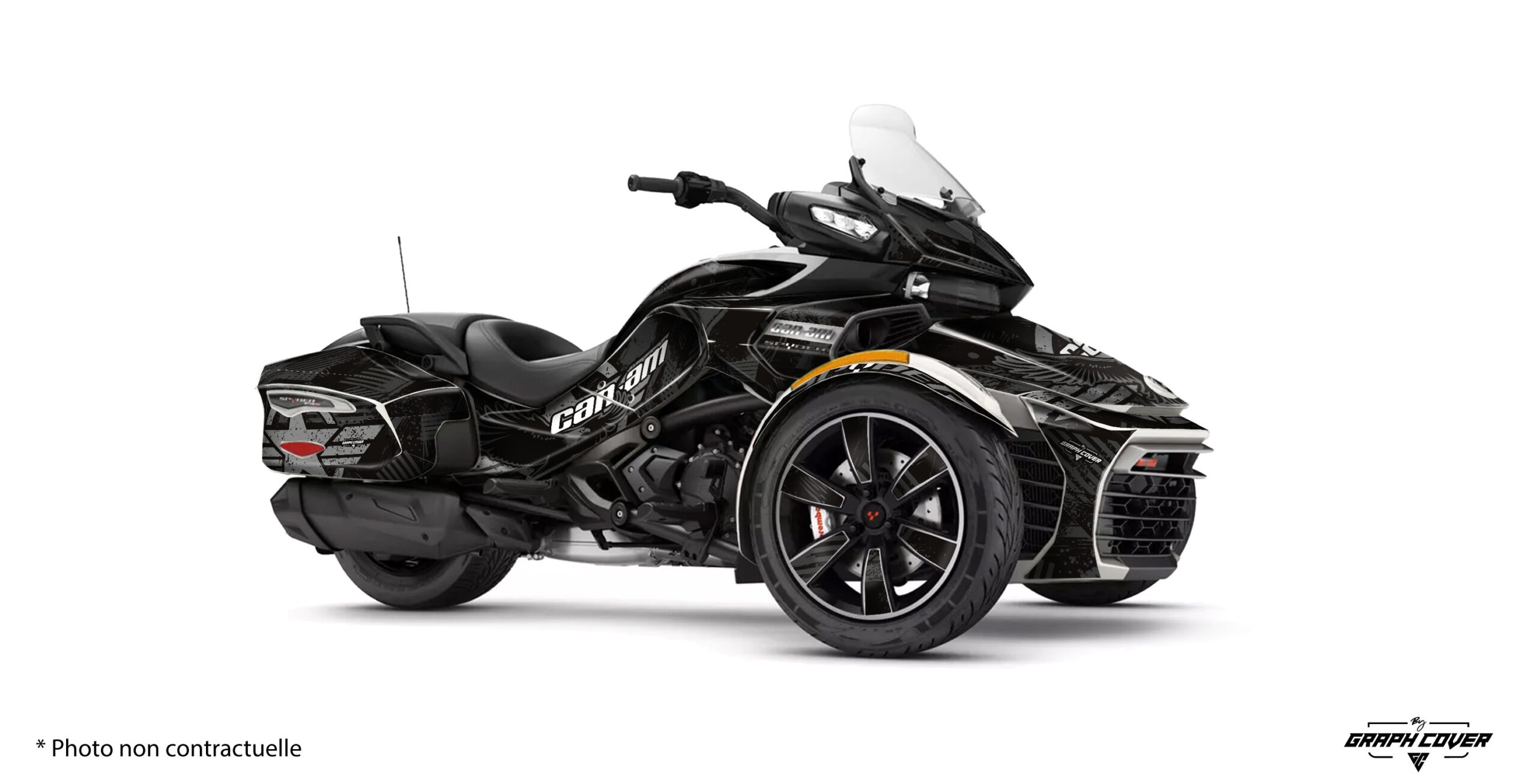 Affirmez le caractère de votre trois-roues avec le Kit déco Spyder F3 Limited dans sa version Assault. Le kit déco est proposé en deux compositions.