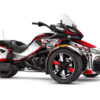 Spyder-F3T-Circus-Rouge_3D Le Kit déco Hybride Can-Am Spyder Circus a été imaginé pour transformer le Spyder F3 Limited en véritable machine de caractère.