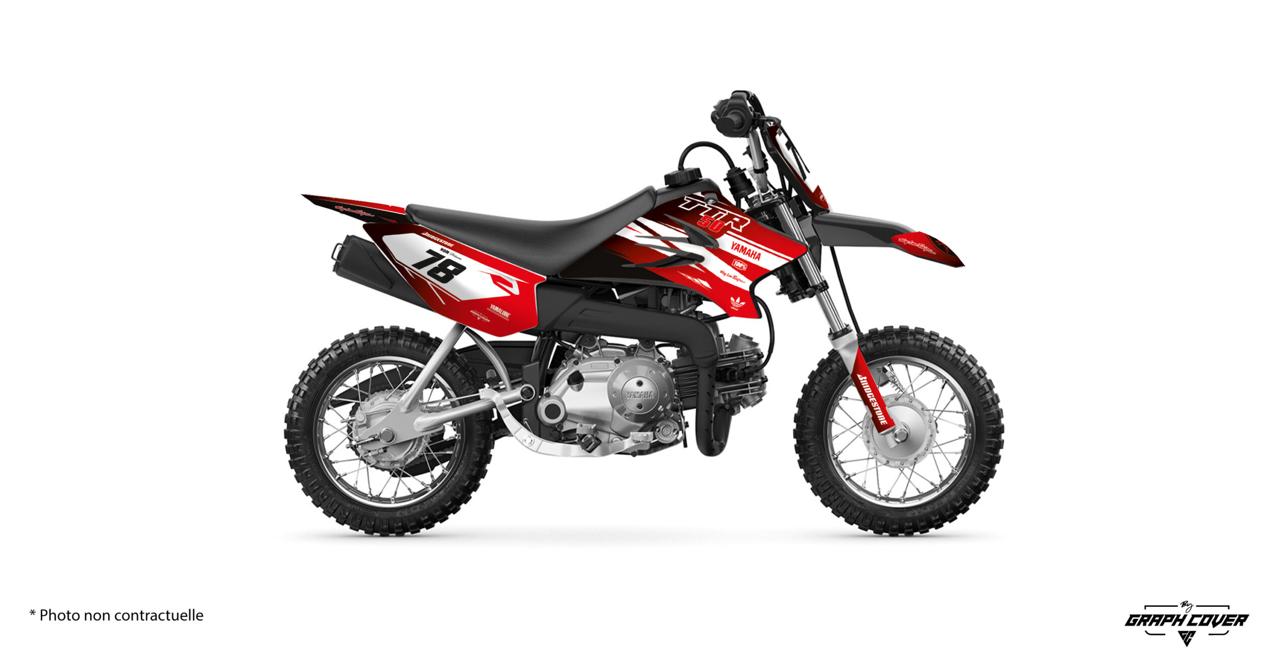 Offrez un vrai look racing à votre mini moto avec le Kit déco TTR 50 Factory. Style usine, couleurs dynamiques et kit 100% personnalisable (logos, numéro, noms). Vinyle premium et finition brillante.