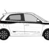 Le Kit stickers bandes GT Twingo Bandes GT s’inspire directement des bandes décoratives d’origine. Pose facile et finitions au choix pour Renault Twingo.