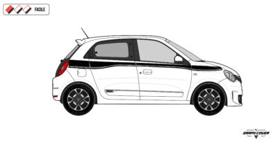Le Kit stickers bandes GT Twingo Bandes GT s’inspire directement des bandes décoratives d’origine. Pose facile et finitions au choix pour Renault Twingo.