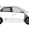 Le Kit stickers ailes Twingo au design Striping Floral apporte une touche graphique élégante et originale à votre Renault Twingo.