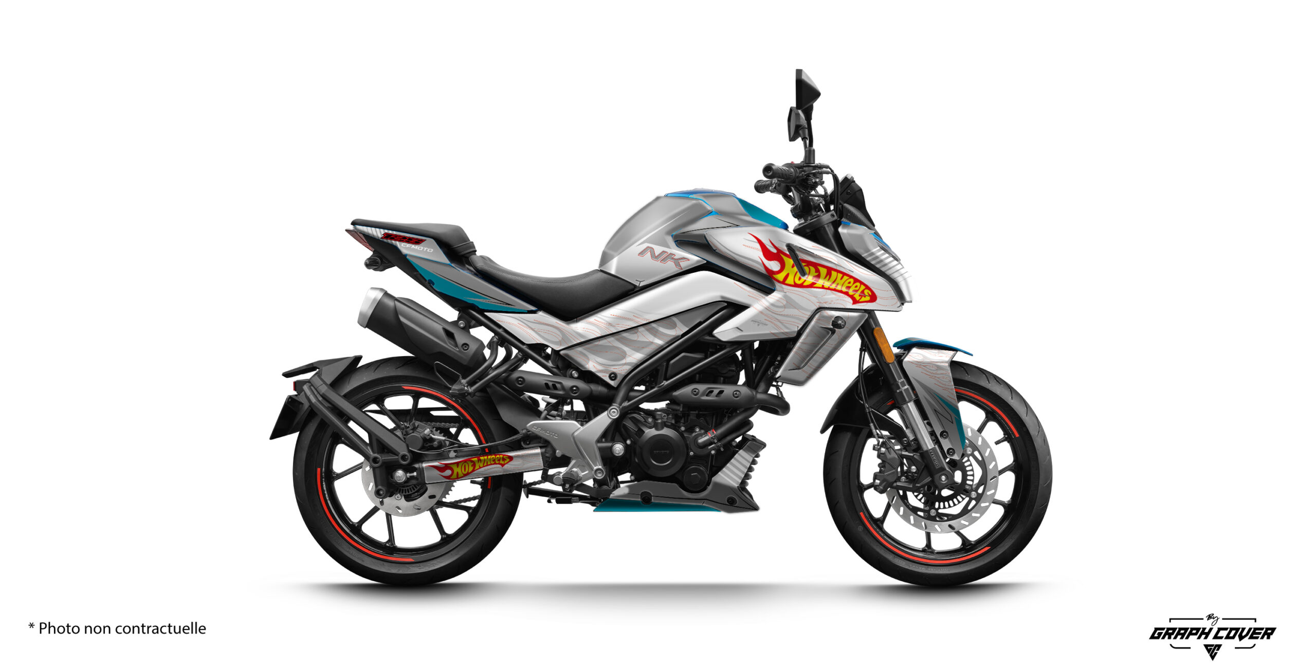 Kit déco CF Moto 125NK Hindini : design moderne et dynamique, personnalisation complète, options de vinyles et finitions pour un style unique.
