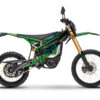 Talaria-Komodo-25+-Rockx-Vert_3D Stickers autocollant Talaria Komodo design Rockx. Kit déco moto électrique personnalisable avec vinyle blanc finition brillante et options fluo, chrome ou bumpy.