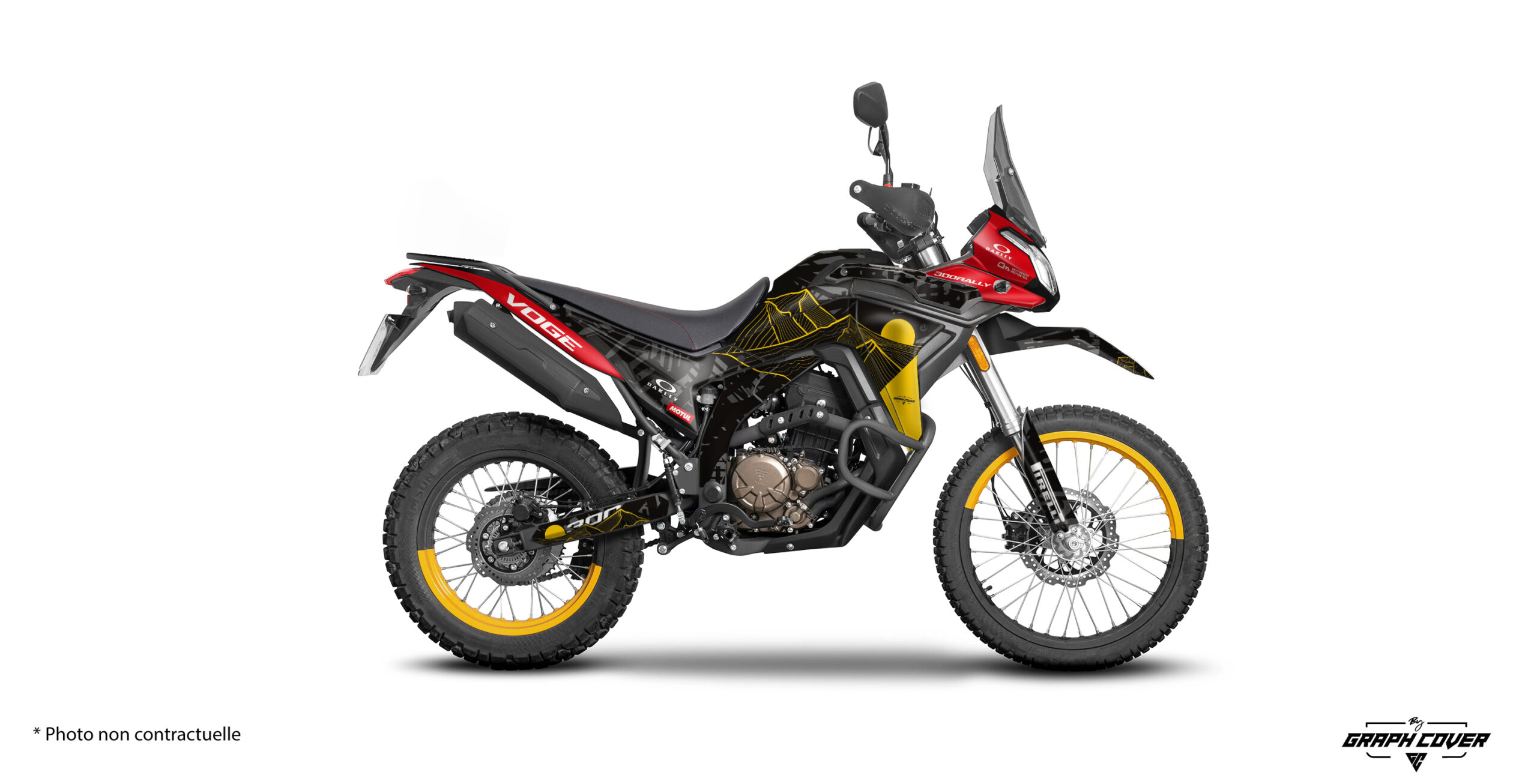 Kit Déco 300 Rally Voge Sandstorm : design inspiré du désert, personnalisation sur mesure et rendu durable pour votre moto adventure.