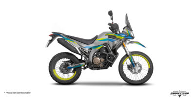 Kit Déco Voge 300 Rally Safety : design visible et moderne, personnalisation sur mesure et rendu durable pour votre moto trail.