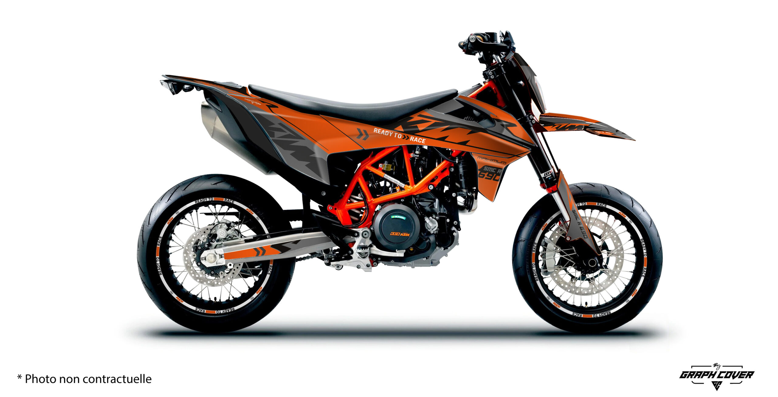 KTM-SMCR-690-2019-2020-OK-Strada-Orange_3D Kit déco KTM SMC690 R Strada : design street racing moderne, personnalisable et résistant pour transformer votre supermotard avec style et précision.