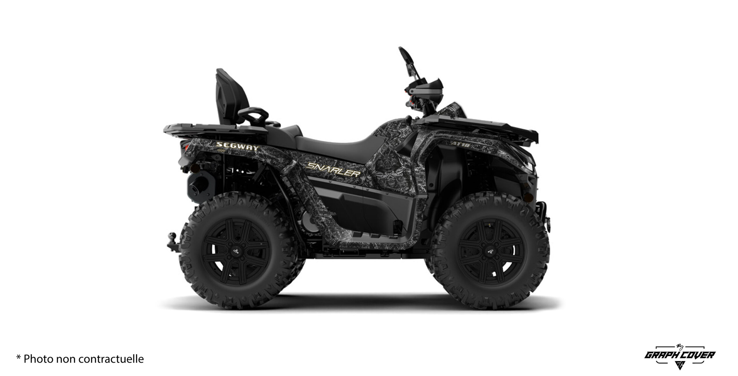 Kit déco AT10 Camouflage feuilles : design nature immersif, personnalisable et ultra résistant pour transformer votre quad Segway avec style et efficacité.