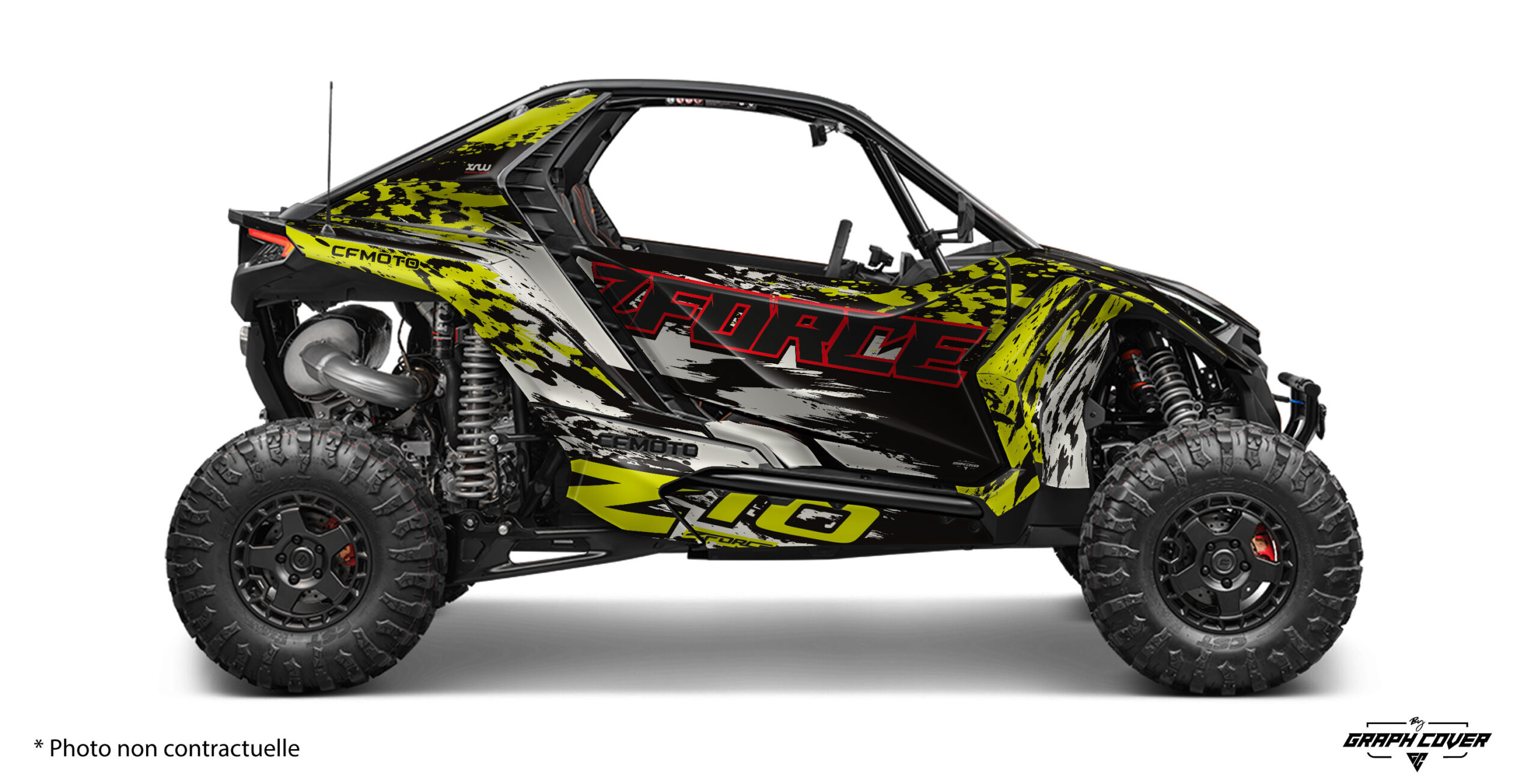 kit-déco-CF-Moto-Zforce-Z10---26+-Hydra-Pistache-3D Kit déco Zforce 1000 Hydra pour CF Moto Z10 avec design racing agressif, personnalisation complète et finitions premium pour votre SSV off-road.