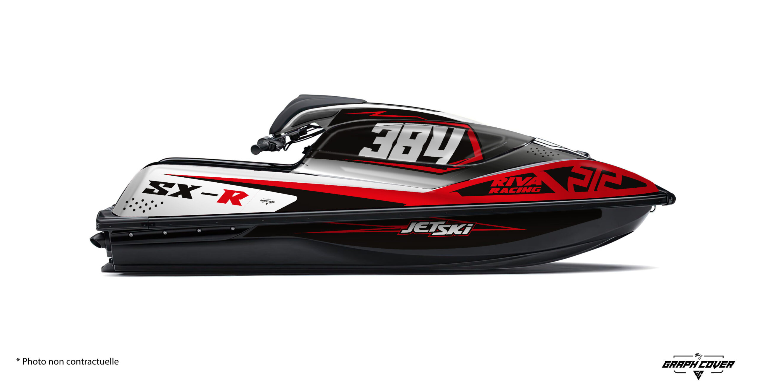 Kit-déco-Kawasaki-SX-R-1500-Mine-Rouge-3D Kit déco SX-R 160 Mine pour Kawasaki SX-R 1500. Fabrication française, personnalisation, vinyle premium et finitions haute résistance.