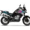 CF-MOTO-MT800-2022+-TYR-Turquoise_3D- Kit déco Ibex 800 Tyr pour CFMOTO 800 MT avec design inspiré du rallye, fabrication française sur vinyle premium et nombreuses options de personnalisation.