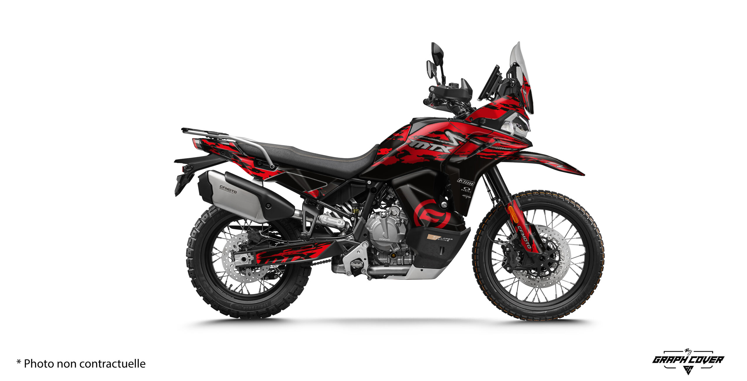 Kit déco MT-X Cf Moto Slash pour CFMOTO 800 MT-X et 1000 MT-X. Fabrication française, vinyle premium haute résistance et personnalisation sur mesure.