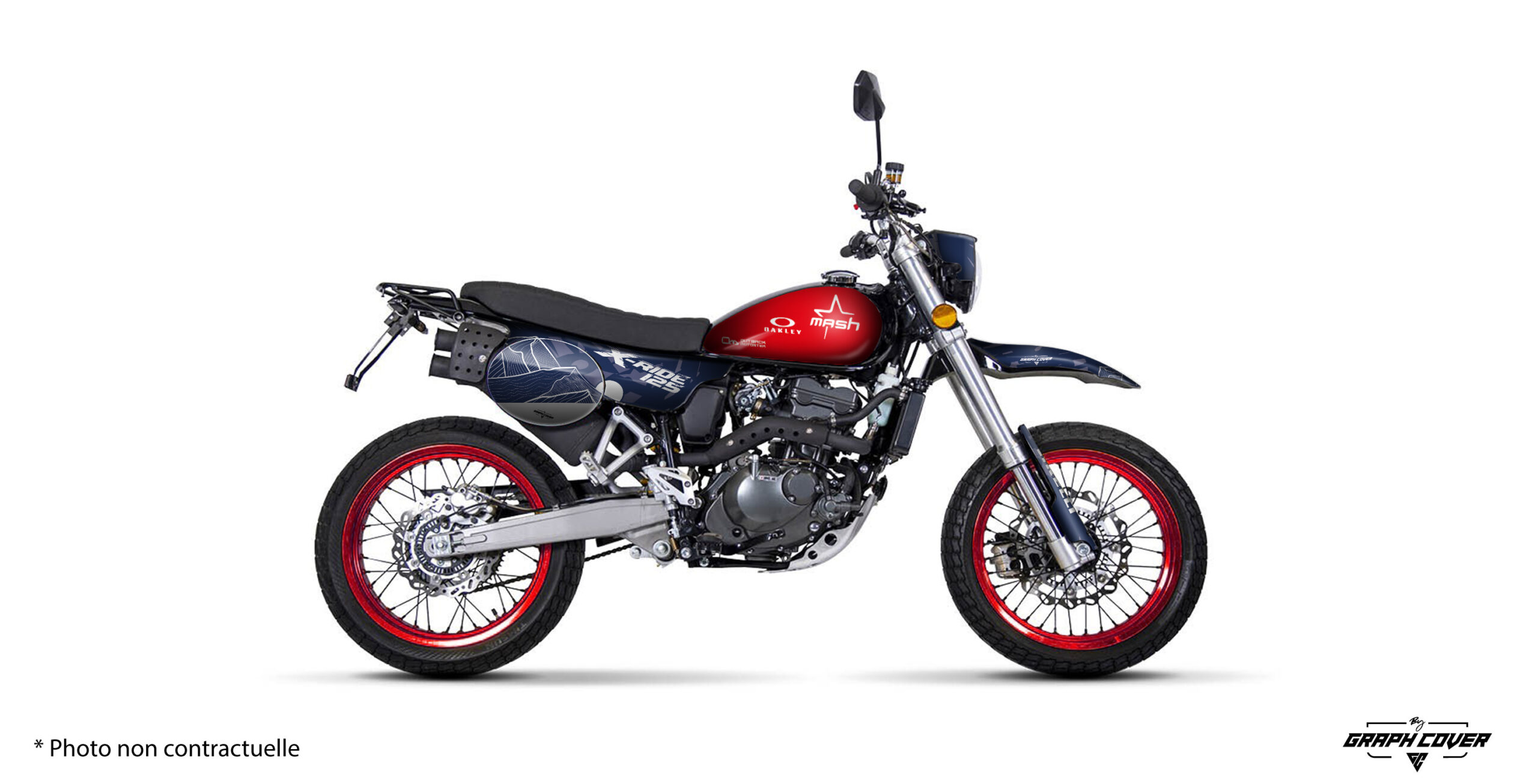 Mash-XRide-125-Sandstorm-Bleu_3D Stickers Mash X-Ride 125 Sandstorm bleu marine et rouge – Graph Cover