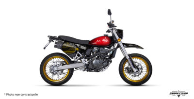 Stickers Mash X-Ride 125 Sandstorm : découvrez un design montagne original, 3 coloris et une fabrication française avec personnalisation au choix.